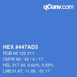 Color code: HEX #447AD3 | qconv.com