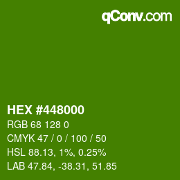 Color code: HEX #448000 | qconv.com