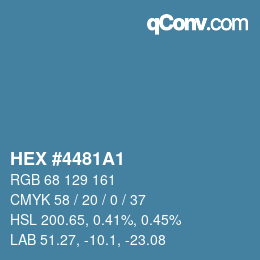 カラーコード: HEX #4481A1 | qconv.com