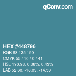 Color code: HEX #448796 | qconv.com