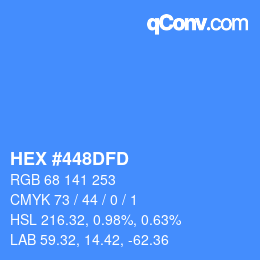颜色代码: HEX #448DFD | qconv.com