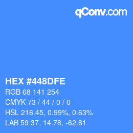 Code couleur: HEX #448DFE | qconv.com