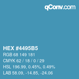 Color code: HEX #4495B5 | qconv.com