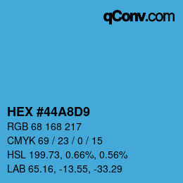 カラーコード: HEX #44A8D9 | qconv.com