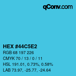 Color code: HEX #44C5E2 | qconv.com