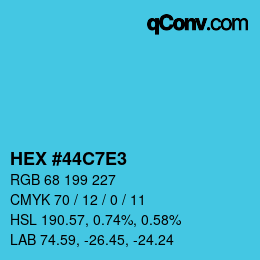 Color code: HEX #44C7E3 | qconv.com