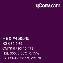 Color code: HEX #450545 | qconv.com