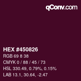 Color code: HEX #450826 | qconv.com