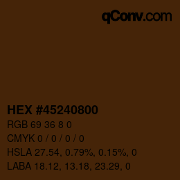 Color code: HEX #45240800 | qconv.com