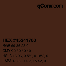 Color code: HEX #45241700 | qconv.com
