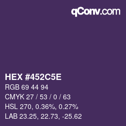 Código de color: HEX #452C5E | qconv.com