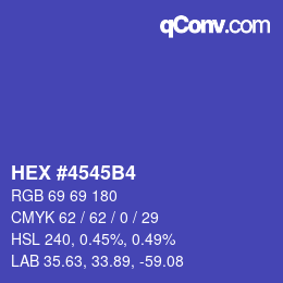 Color code: HEX #4545B4 | qconv.com