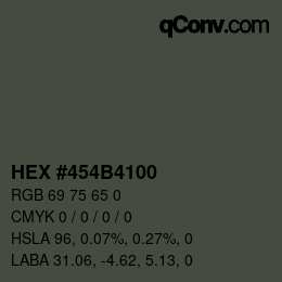 Color code: HEX #454B4100 | qconv.com