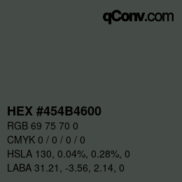 Color code: HEX #454B4600 | qconv.com