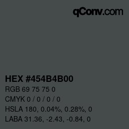 Color code: HEX #454B4B00 | qconv.com