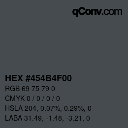 Color code: HEX #454B4F00 | qconv.com