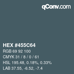 Color code: HEX #455C64 | qconv.com