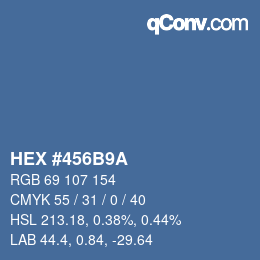 Color code: HEX #456B9A | qconv.com