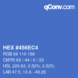 Color code: HEX #456EC4 | qconv.com