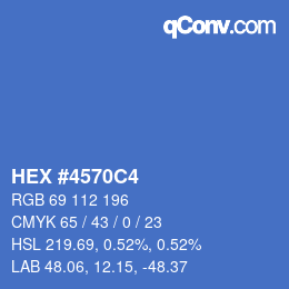 Color code: HEX #4570C4 | qconv.com