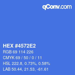 Color code: HEX #4572E2 | qconv.com