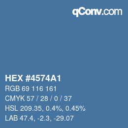 Código de color: HEX #4574A1 | qconv.com