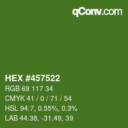 Color code: HEX #457522 | qconv.com