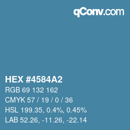 カラーコード: HEX #4584A2 | qconv.com