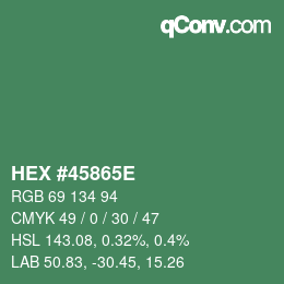 Código de color: HEX #45865E | qconv.com