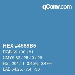 Farbcode: HEX #4588B5 | qconv.com