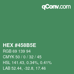 Código de color: HEX #458B5E | qconv.com