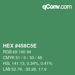 Código de color: HEX #458C5E | qconv.com