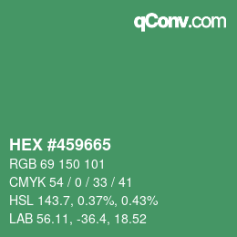Código de color: HEX #459665 | qconv.com
