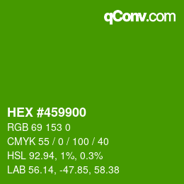 Color code: HEX #459900 | qconv.com