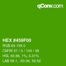 Color code: HEX #459F00 | qconv.com