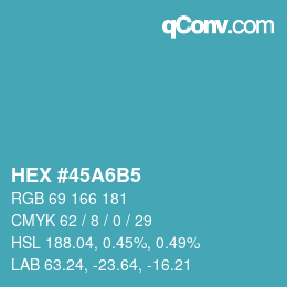 Color code: HEX #45A6B5 | qconv.com