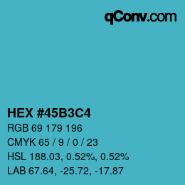 Color code: HEX #45B3C4 | qconv.com