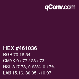 カラーコード: HEX #461036 | qconv.com