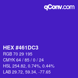 カラーコード: HEX #461DC3 | qconv.com