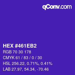 Color code: HEX #461EB2 | qconv.com