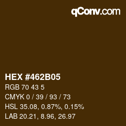 Color code: HEX #462B05 | qconv.com