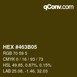 カラーコード: HEX #463B05 | qconv.com