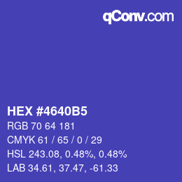 Código de color: HEX #4640B5 | qconv.com