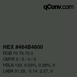 Color code: HEX #464B4600 | qconv.com
