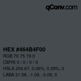 Color code: HEX #464B4F00 | qconv.com
