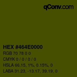 Farbcode: HEX #464E0000 | qconv.com