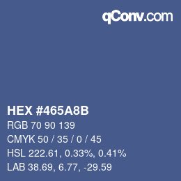 Color code: HEX #465A8B | qconv.com