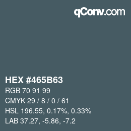 Color code: HEX #465B63 | qconv.com