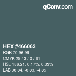 Código de color: HEX #466063 | qconv.com