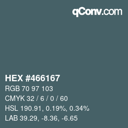 Color code: HEX #466167 | qconv.com